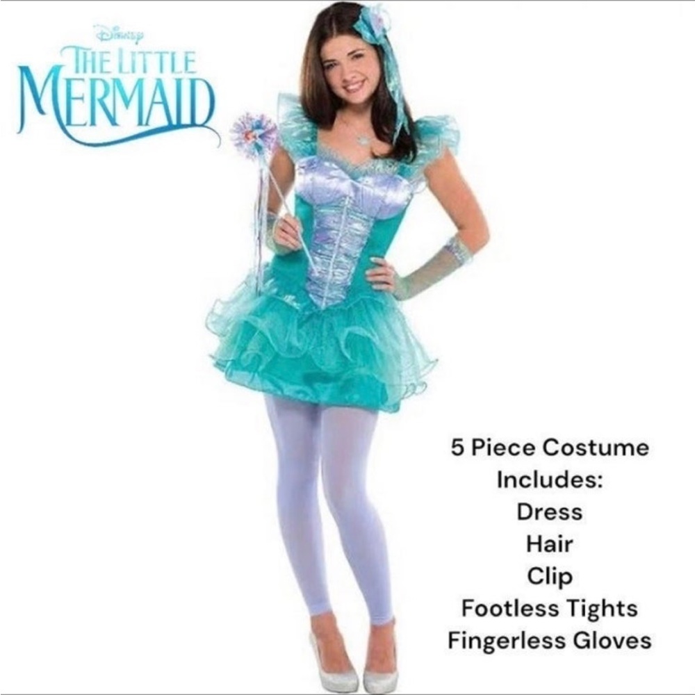 Disney The Little Mermaid Ariel Princess Costume Juniors Size Medium Size 7/9